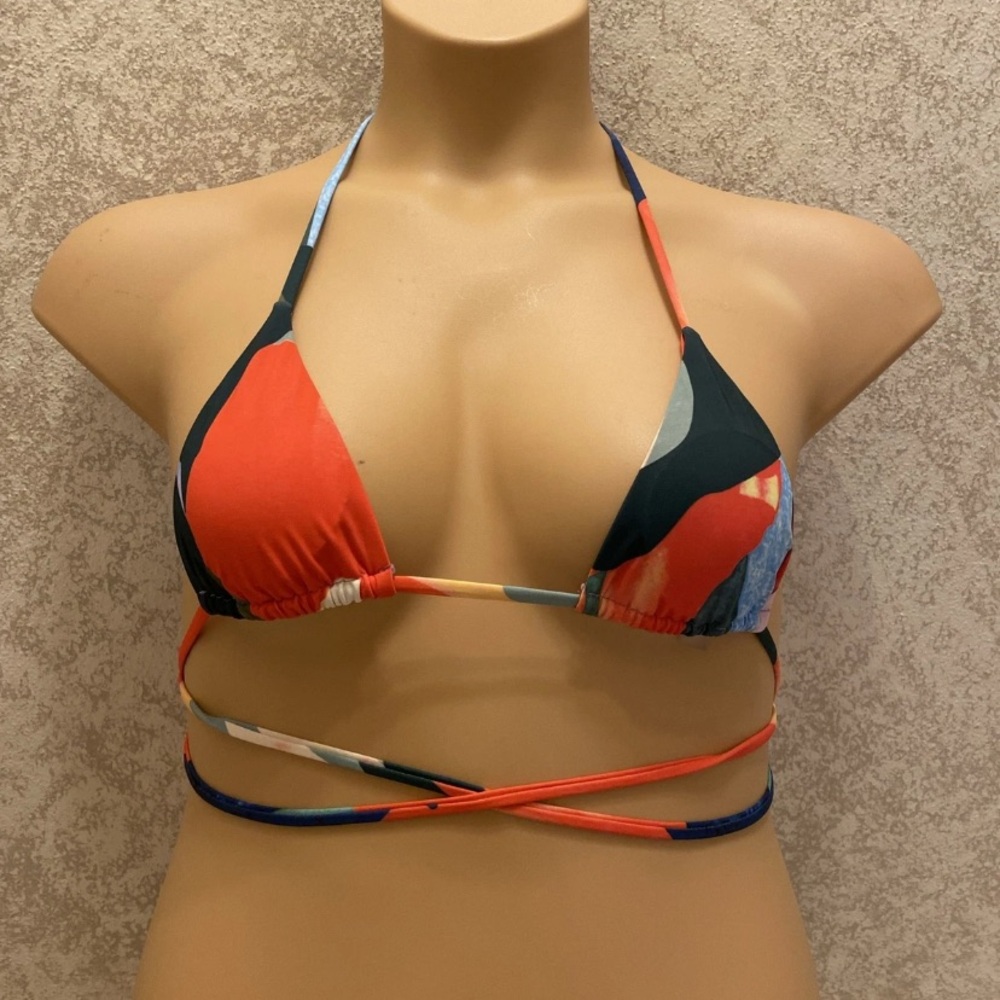 SHEIN Multicolor Wrap Bikini Top